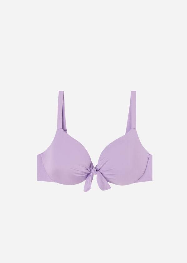 top bikini sexy ecologico imbottito push-up da donna calzedonia indonesia colore viola