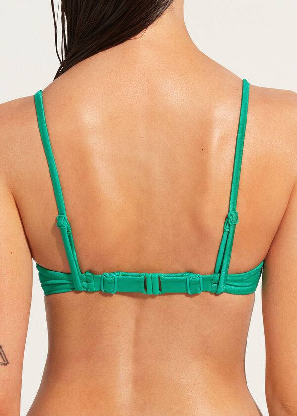 reggiseno bikini imbottito push-up verde calzedonia cannes da donna