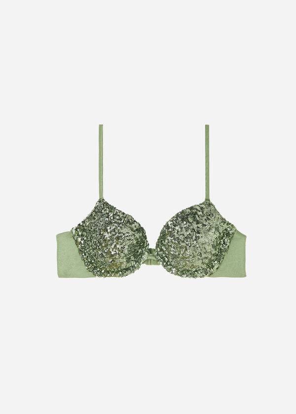 calzedonia padded push-up cannes rosa womens bikini tops green