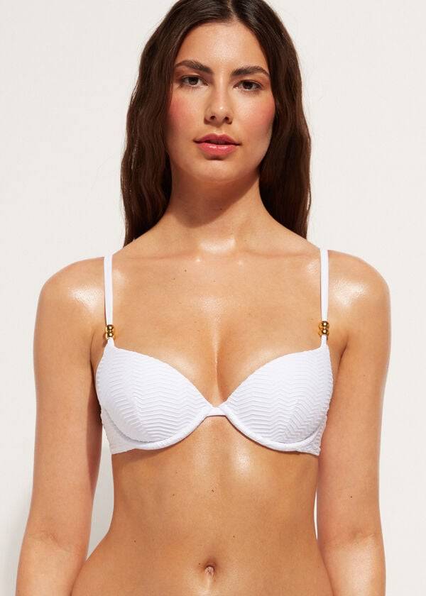 reggiseno bikini imbottito push-up casablanca da donna calzedonia bianco