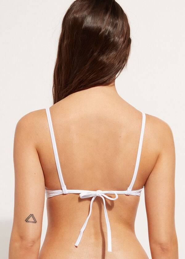 reggiseno bikini imbottito push-up casablanca da donna calzedonia bianco