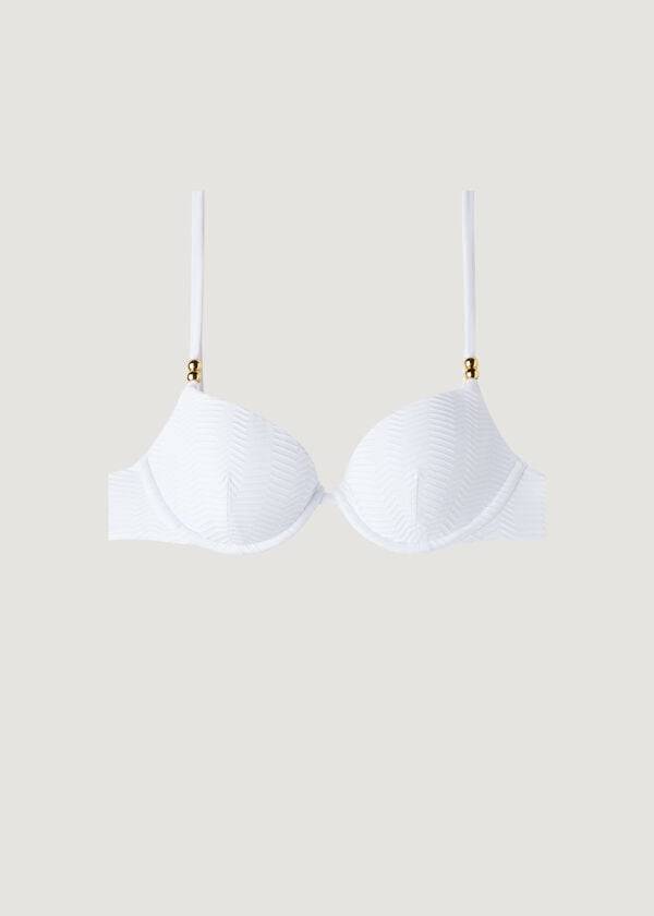 reggiseno bikini imbottito push-up casablanca da donna calzedonia bianco