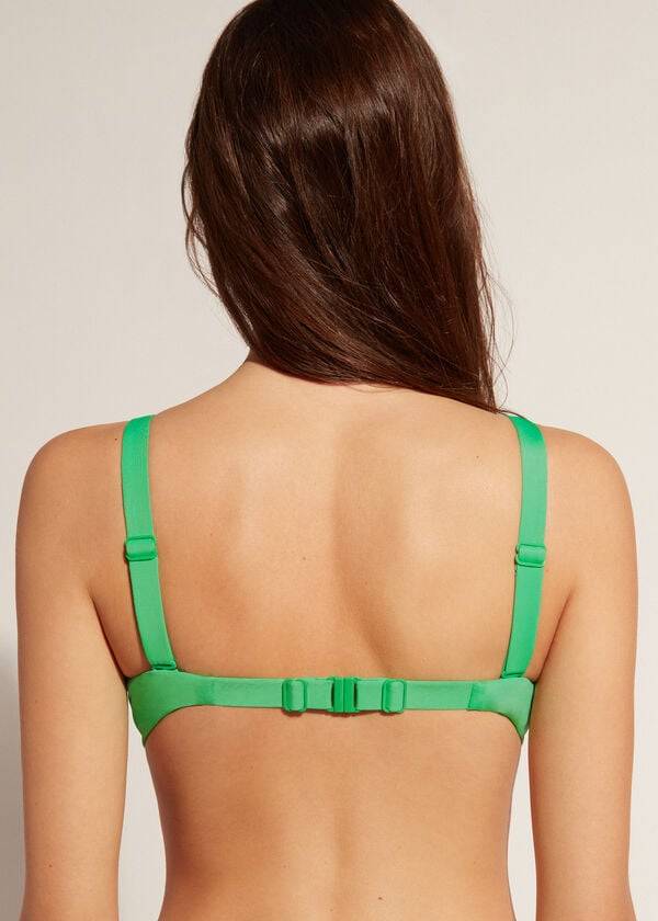 calzedonia padded push-up indonesia - reggiseno bikini da donna verde