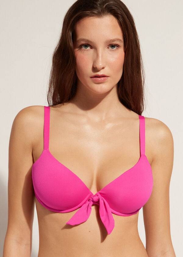top bikini da donna rosa calzedonia imbottito push-up indonesia