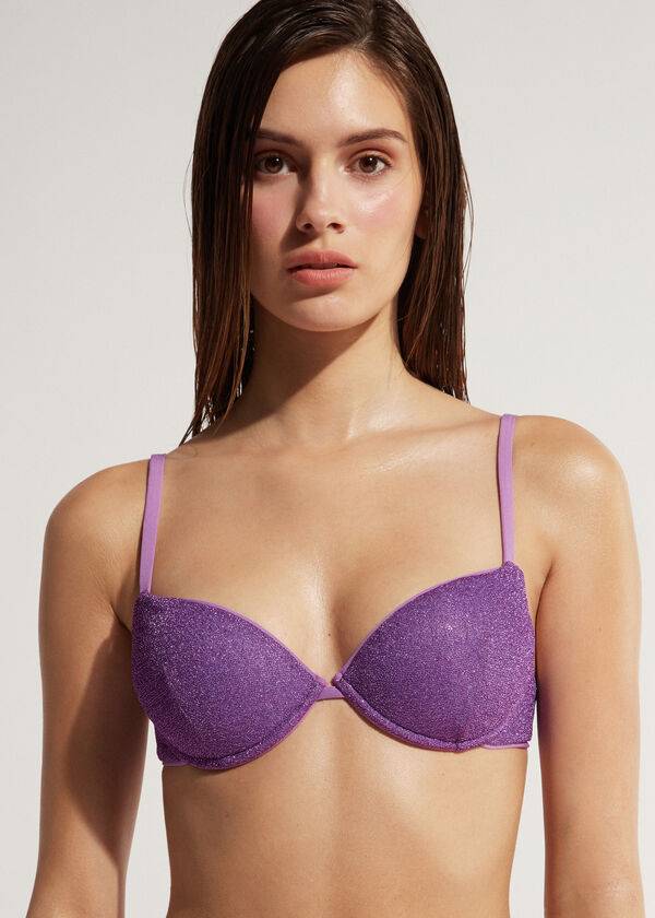 calzedonia padded push-up las vegas bikini top da donna viola