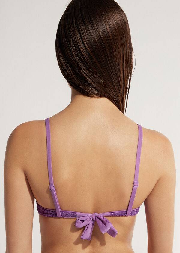 calzedonia padded push-up las vegas bikini top da donna viola