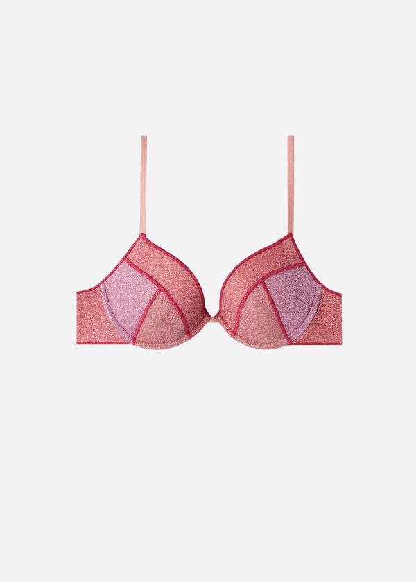 reggiseno bikini lisbona imbottito push-up calzedonia da donna rosa