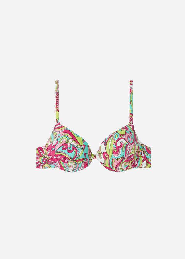 reggiseno bikini imbottito multicolore calzedonia push-up londra da donna