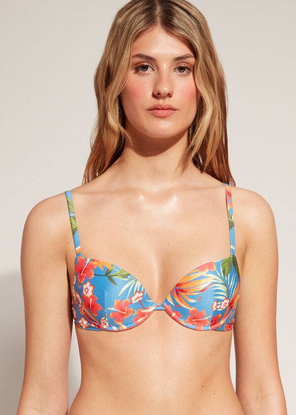 reggiseno bikini imbottito push-up maui di calzedonia da donna colore verde