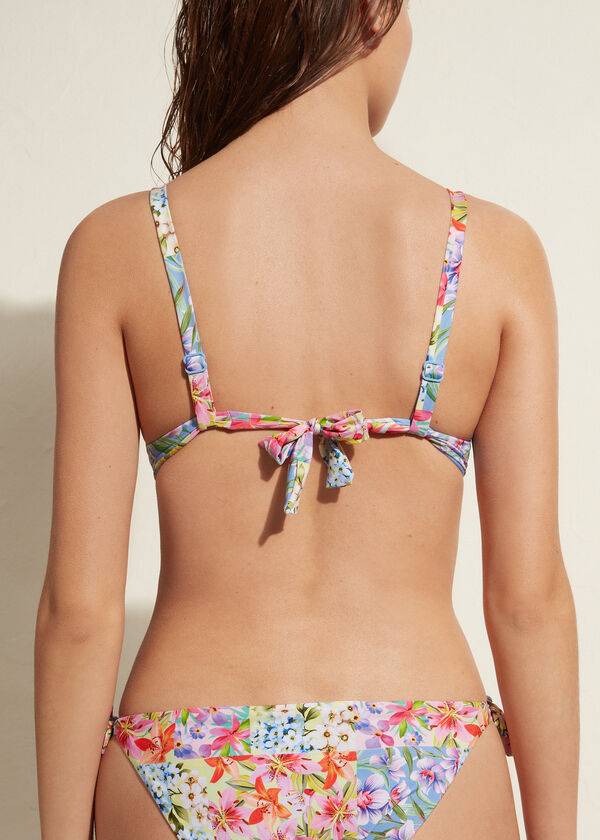 calzedonia push-up imbottito minorca eco top bikini da donna multicolor