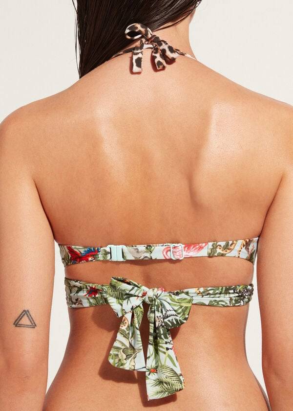 reggiseno bikini imbottito push-up nairobi eco da donna calzedonia verde