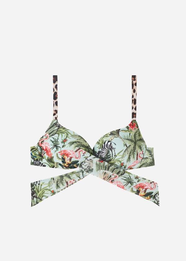 reggiseno bikini imbottito push-up nairobi eco da donna calzedonia verde