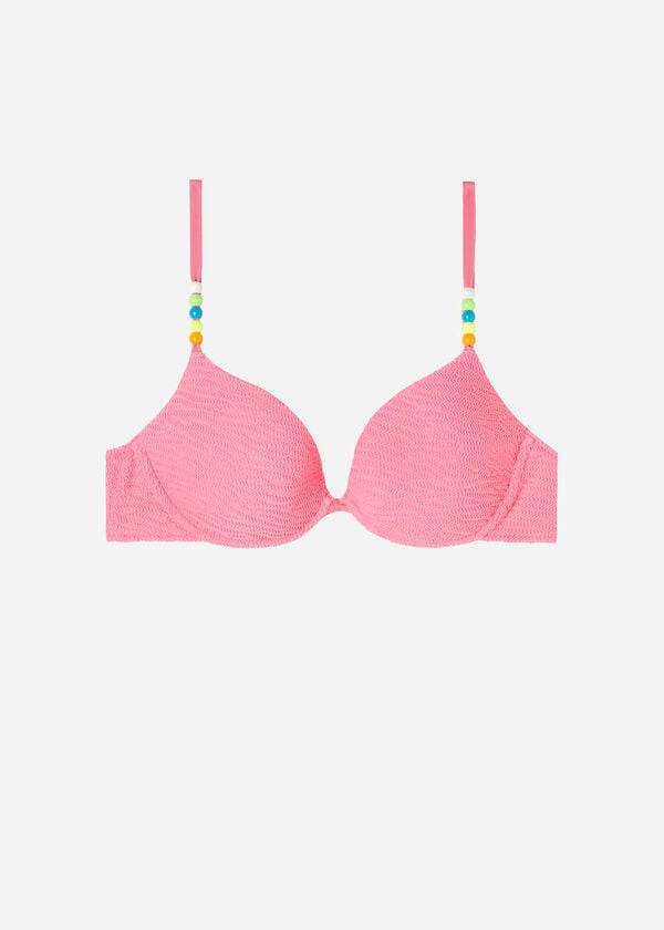 reggiseno bikini imbottito push-up san diego di calzedonia da donna rosa