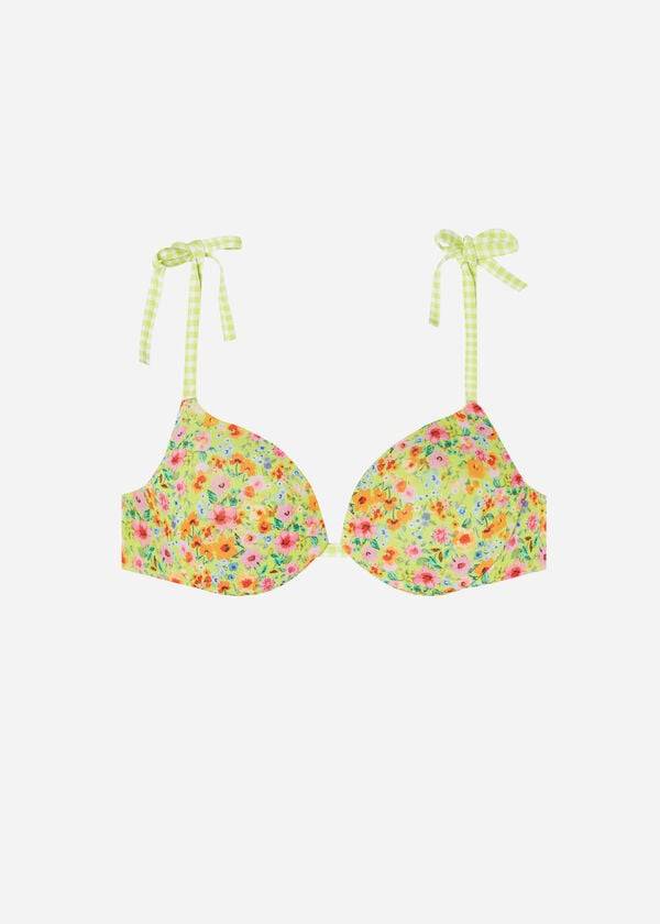 reggiseno bikini imbottito push-up siviglia calzedonia da donna giallo