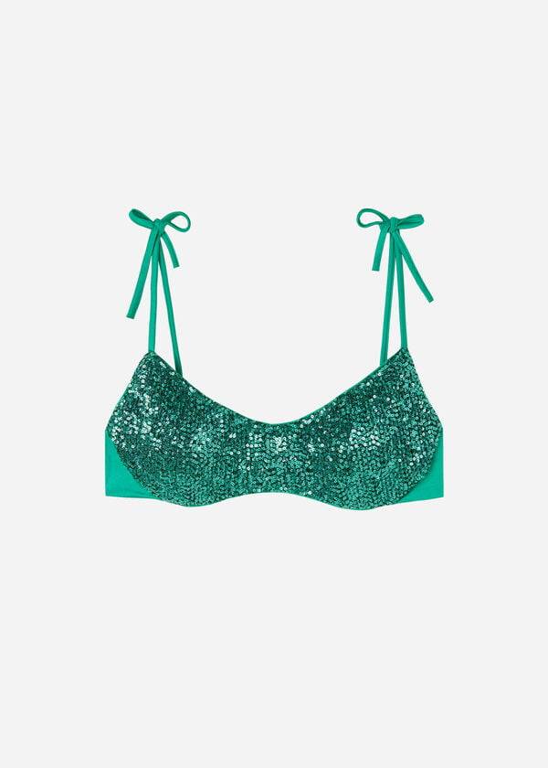 calzedonia canotta imbottita cannes donna bikini top verde