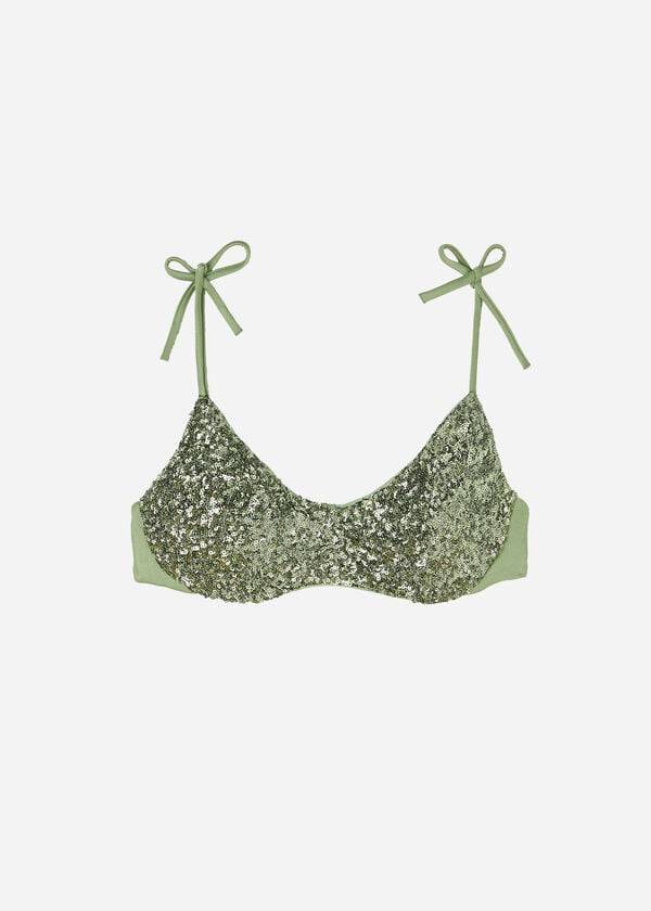 calzedonia padded tank-style cannes rosa womens bikini tops green