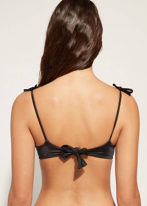 top bikini da donna nero calzedonia imbottito stile canotta cannes rosa