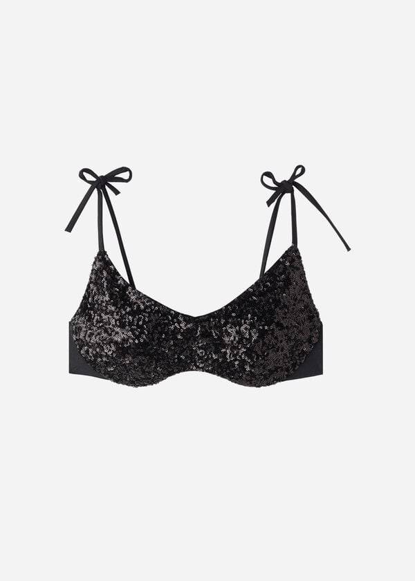 top bikini da donna nero calzedonia imbottito stile canotta cannes rosa