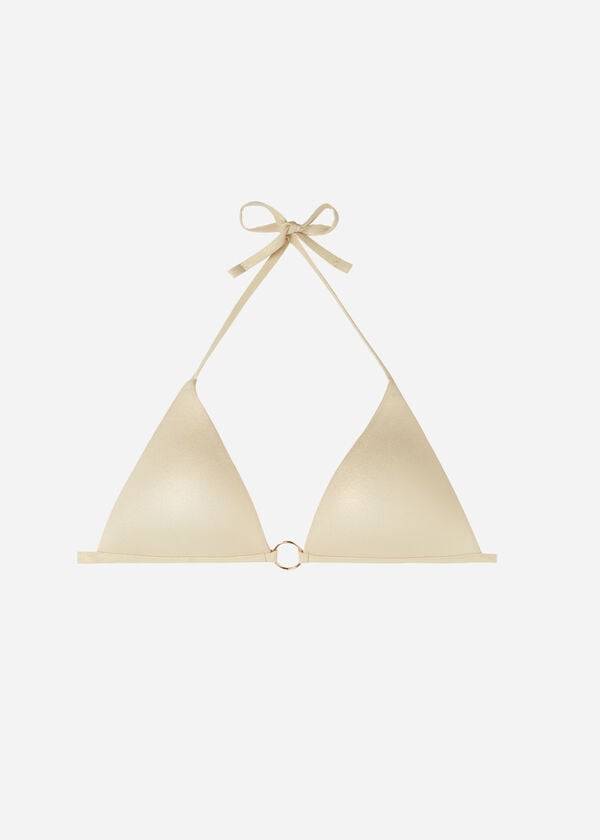 reggiseno bikini a triangolo imbottito abu dhabi da donna calzedonia colore oro