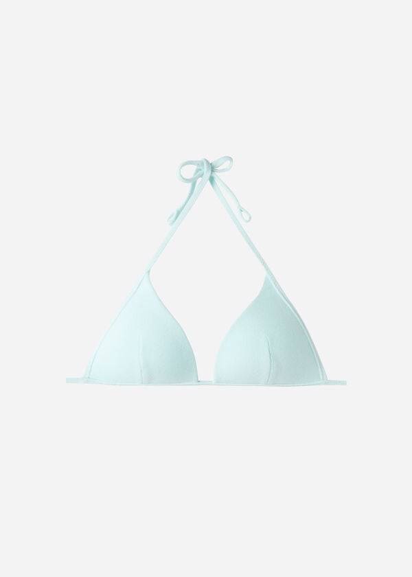 reggiseno bikini ecologico beverly hills imbottito a triangolo da donna calzedonia blu