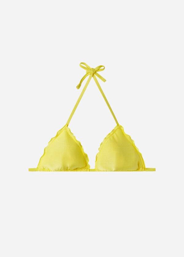 reggiseno bikini a triangolo imbottito formentera da donna calzedonia giallo