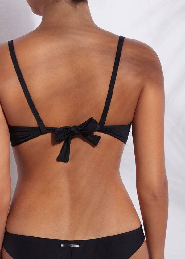 reggiseno bikini nero imbottito a triangolo da donna calzedonia indonesia
