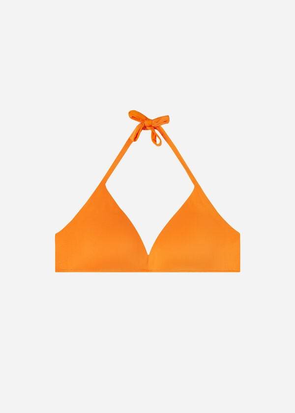 top bikini da donna arancione calzedonia con triangolo imbottito indonesia eco