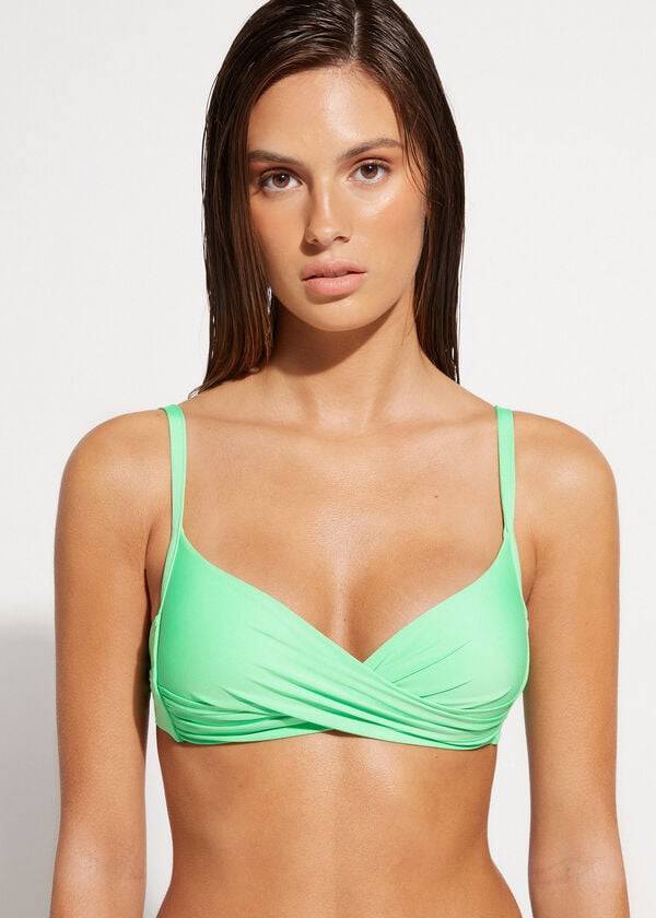 menta calzedonia triangolo imbottito indonesia eco cobey top bikini da donna