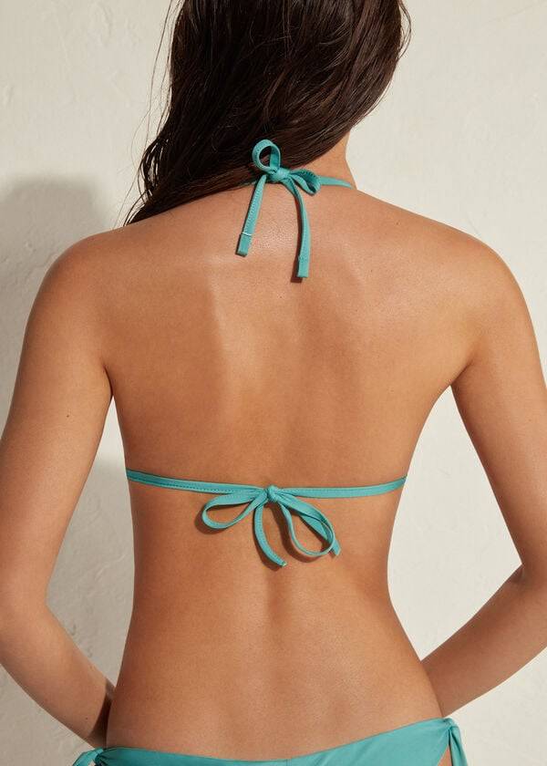 reggiseno bikini a triangolo imbottito da donna calzedonia indonesia eco rise turchese