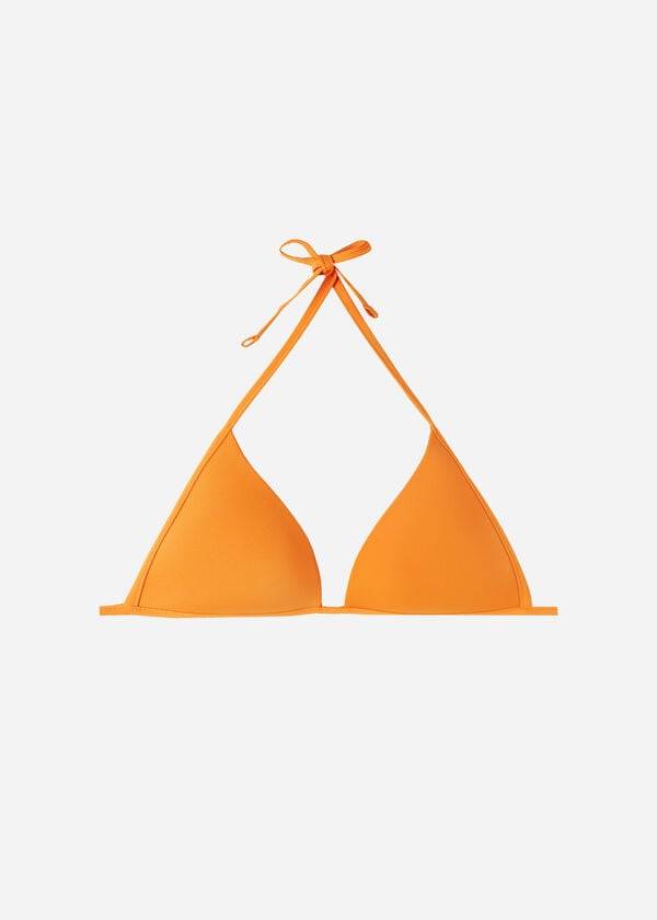 top bikini da donna arancione calzedonia con triangolo imbottito indonesia eco rise