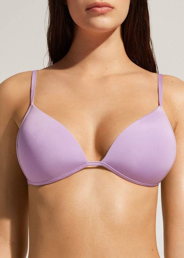 reggiseno bikini a triangolo imbottito da donna calzedonia indonesia eco rise viola