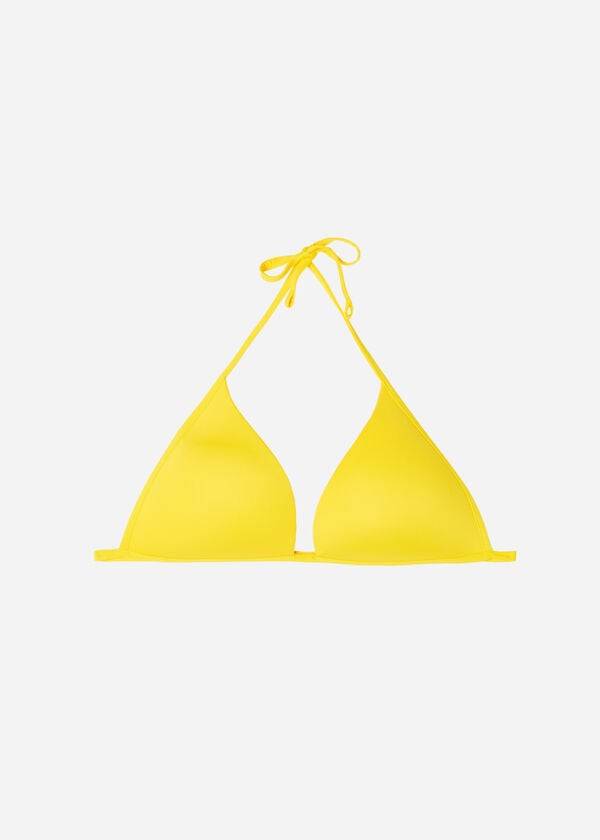 top bikini a triangolo imbottito da donna calzedonia indonesia eco rise giallo