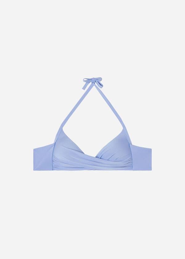 top bikini da donna blu calzedonia triangolo imbottito indonesia eco strass