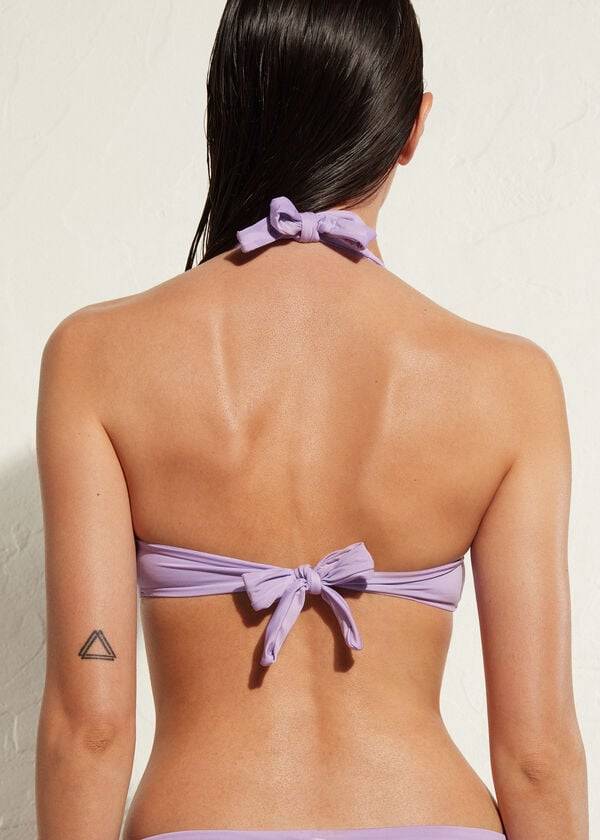 calzedonia triangolo imbottito indonesia eco strass top bikini donna viola