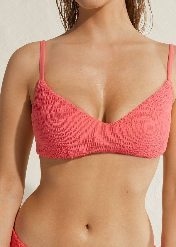reggiseno bikini a triangolo imbottito lanzarote da donna calzedonia rosa