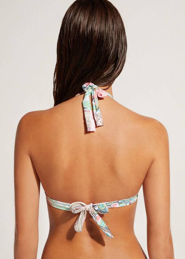 calzedonia reggiseno bikini triangolo imbottito saint tropez donna multicolore