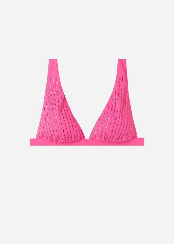 reggiseno bikini da donna shanghai con triangolo imbottito calzedonia rosa