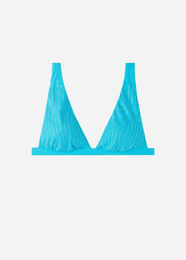 reggiseno bikini da donna shanghai con triangolo imbottito calzedonia color turchese