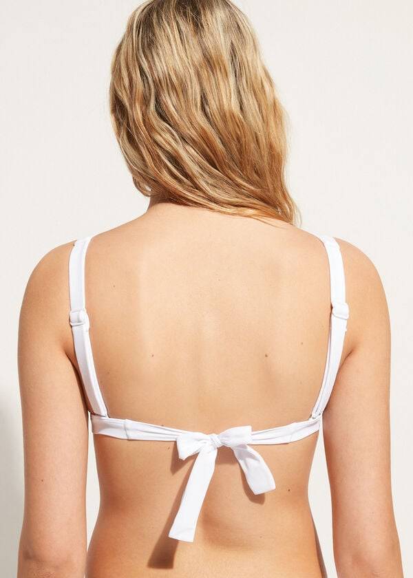 calzedonia slip bikini triangolo imbottito shanghai donna bianco