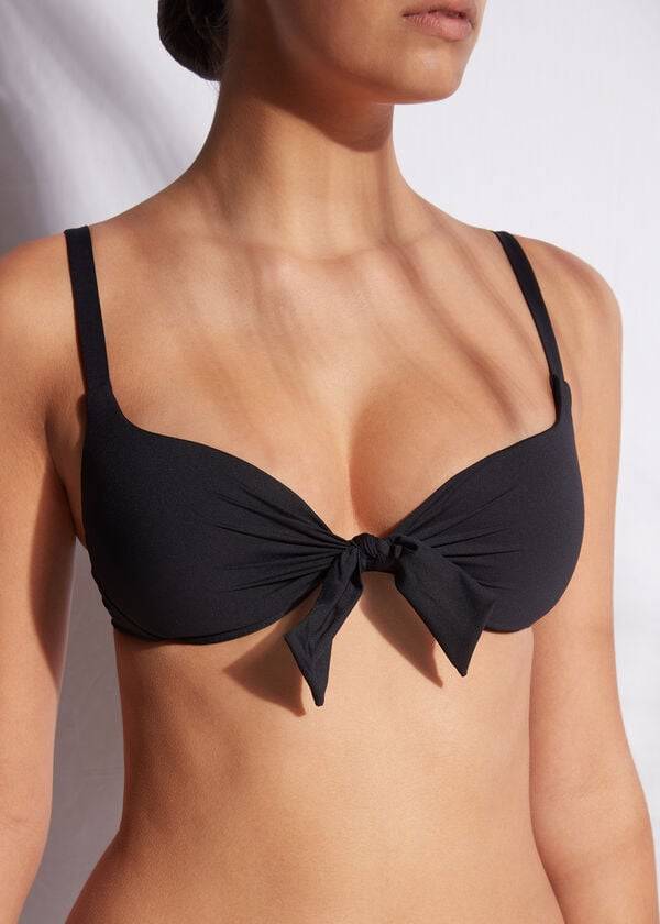 top bikini push-up da donna nero calzedonia patrizia indonesia