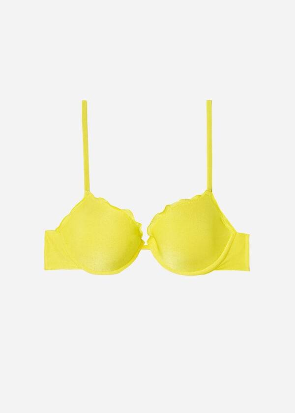 top bikini da donna giallo calzedonia push up formentera