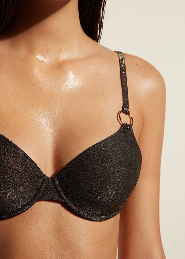 calzedonia push up hollywood bikini top donna nero