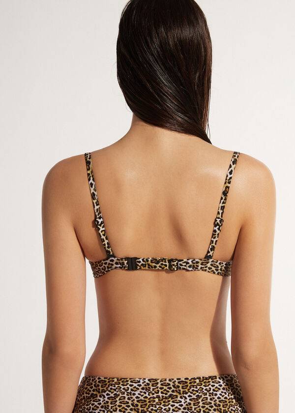 top bikini da donna marrone calzedonia push up malindi
