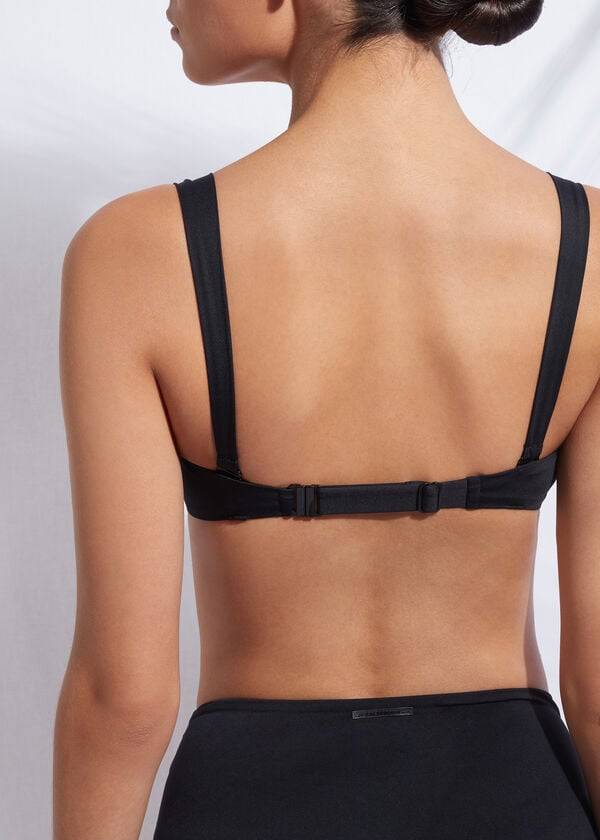 top bikini nero da donna calzedonia push-up bandeau indonesia