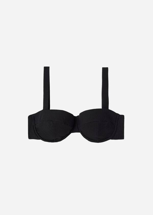calzedonia push-up bandeau parigi bikini top donna nero