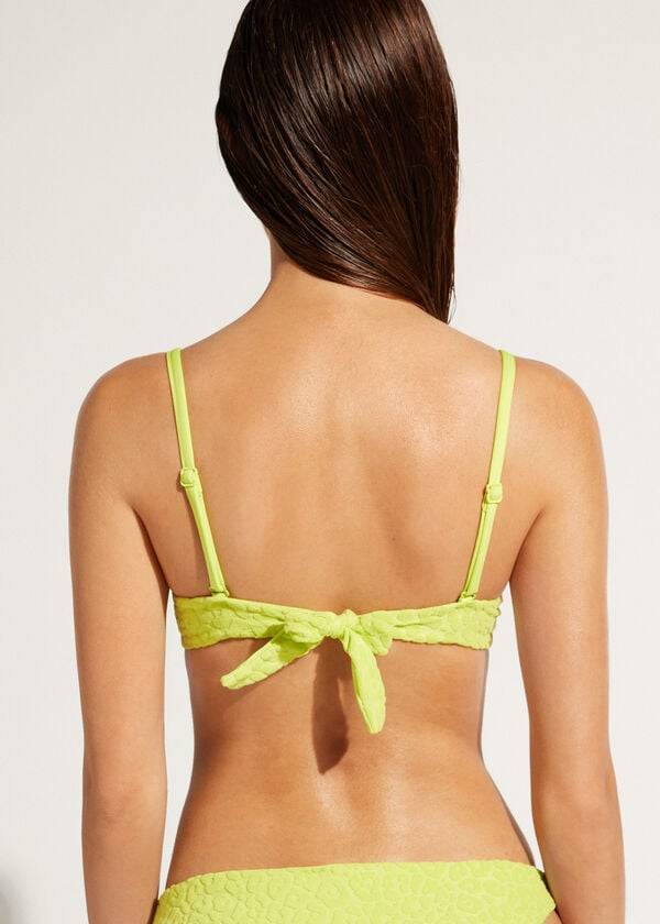 reggiseno bikini push-up bangkok con imbottitura rimovibile calzedonia da donna colore verde
