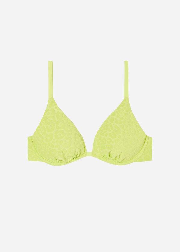 reggiseno bikini push-up bangkok con imbottitura rimovibile calzedonia da donna colore verde