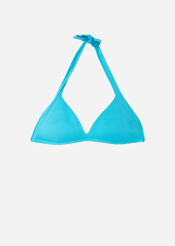 reggiseno bikini a triangolo imbottito morbido da donna calzedonia indonesia colore turchese