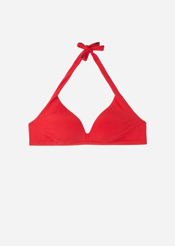 reggiseno bikini rosso da donna calzedonia con triangolo imbottito morbido indonesia