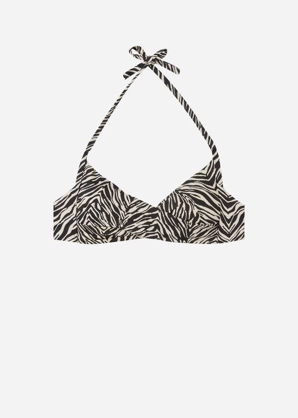 reggiseno bikini a triangolo imbottito morbido nairobi da donna calzedonia nero